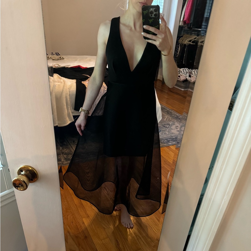 Black unique dress